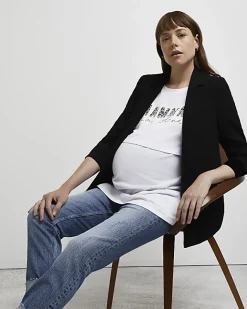 River Island graphic nursing t-shirt White New