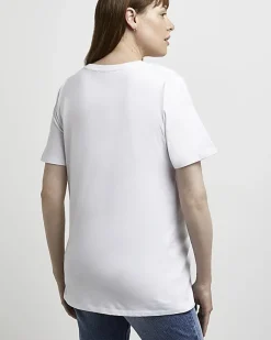River Island graphic nursing t-shirt White New