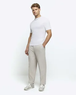 River Island multipack of 5 muscle fit t-shirts White Online