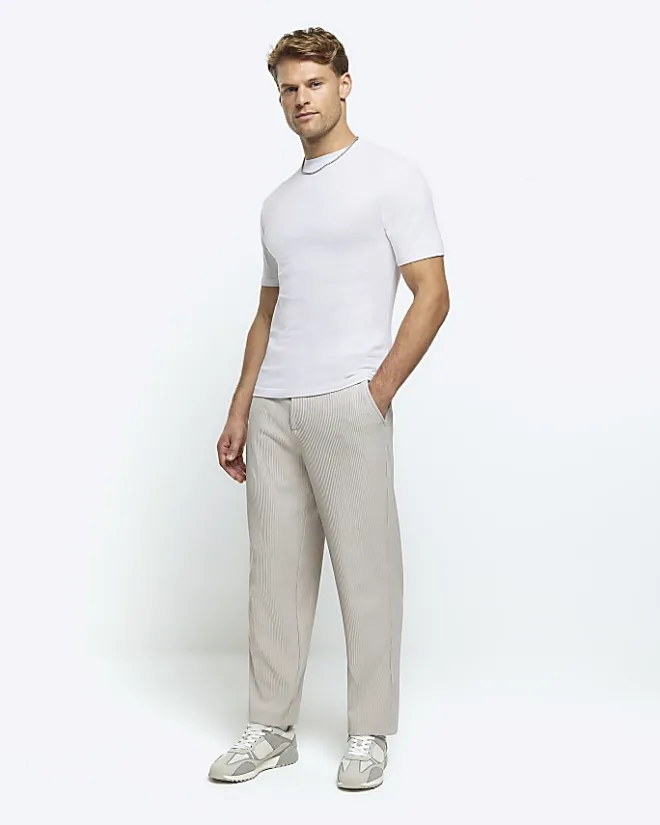 River Island multipack of 5 muscle fit t-shirts White Online