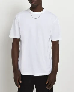 River Island multipack of 5 regular fit t-shirts White Clearance