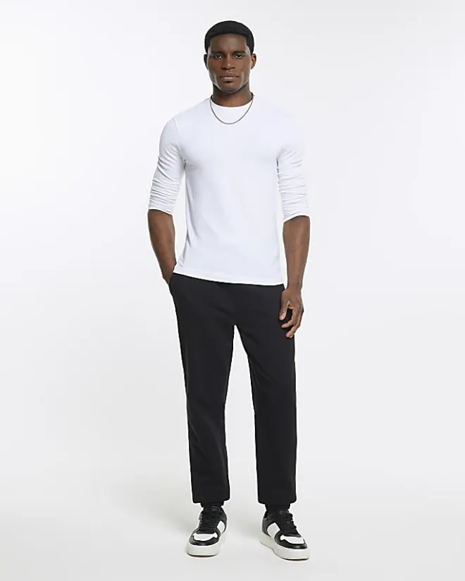 River Island muscle fit long sleeve t-shirt White Sale