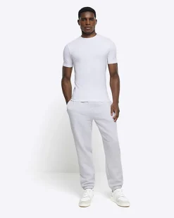 River Island muscle fit t-shirt White Discount