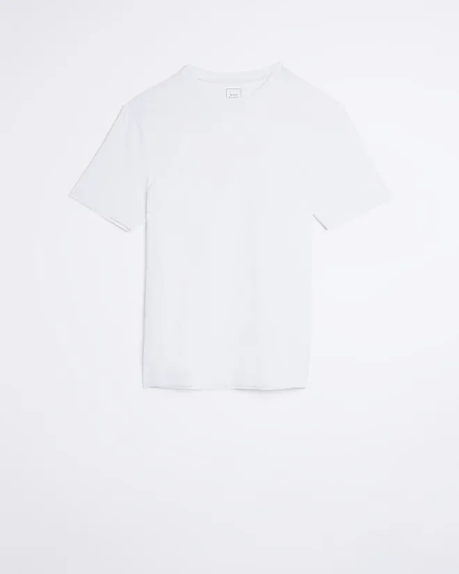 River Island muscle fit t-shirt White Discount