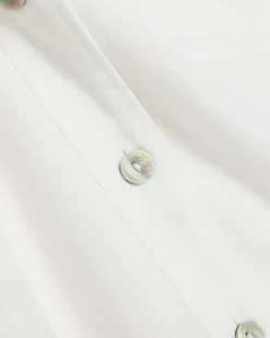 River Island oversized shirt with linen White Outlet