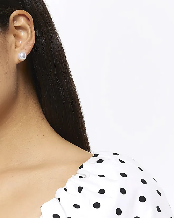 River Island pearl stud earrings multipack White Sale