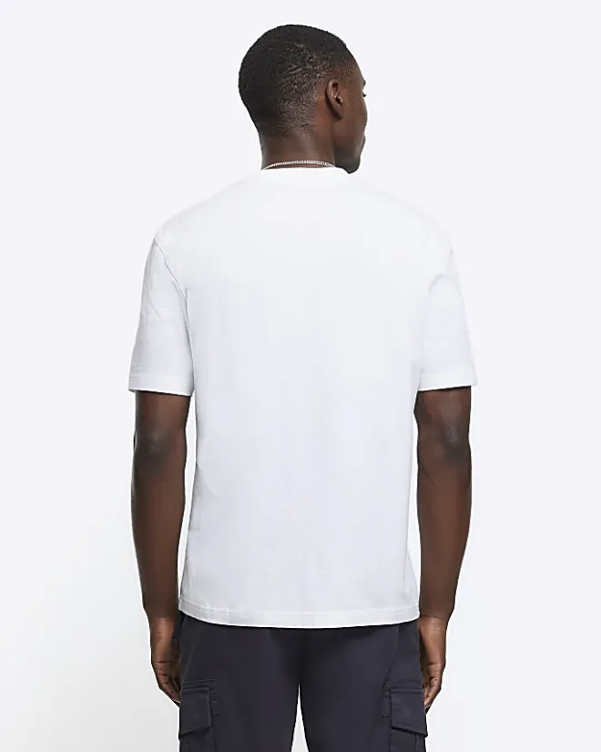 River Island regular fit t-shirt White Online