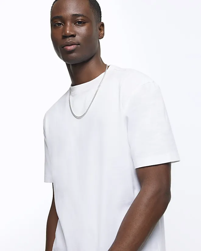 River Island regular fit t-shirt White Online