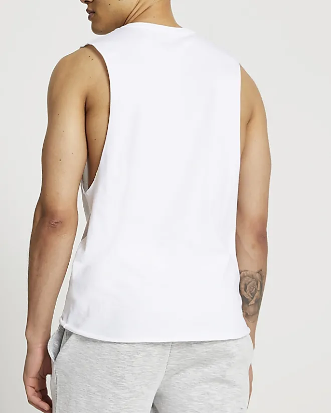 River Island regular fit vest White Online
