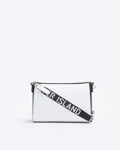 River Island RI monogram cross body bag White Fashion
