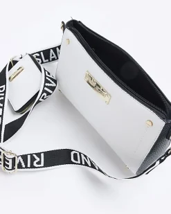 River Island RI monogram cross body bag White Fashion