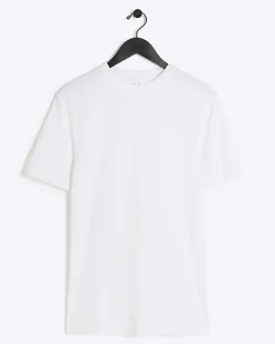 River Island RI Studio muscle fit t-shirt White Hot