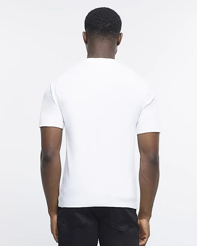 River Island RI Studio Muscle fit t-shirt White Best