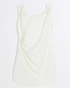 River Island ruched bodycon mini dress White Online