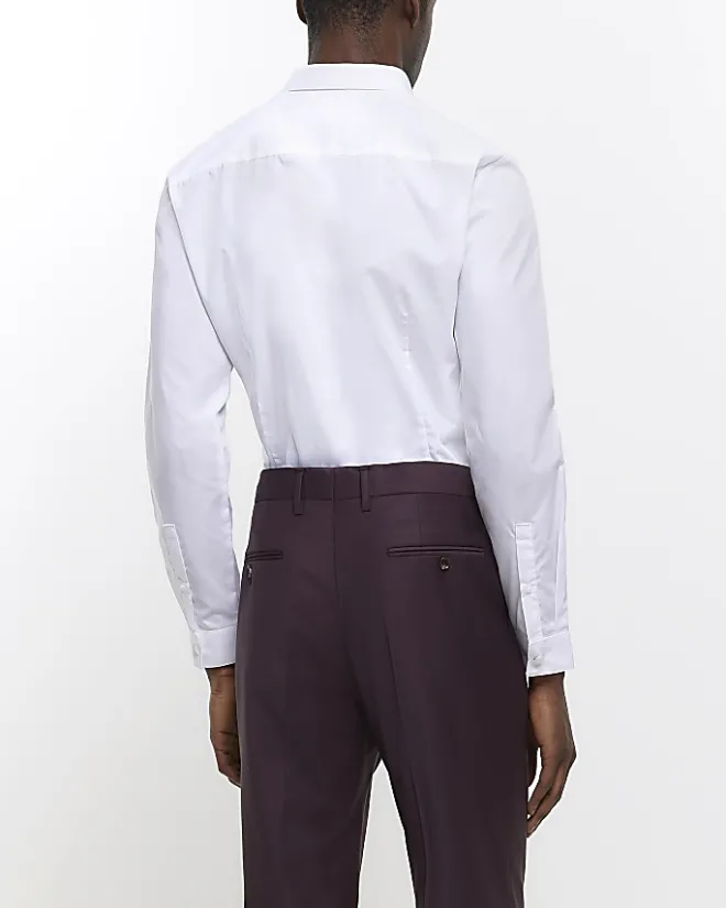 River Island slim fit multipack of 3 smart shirts White Outlet