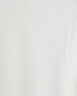 River Island slim fit textured knit t-shirt White Clearance