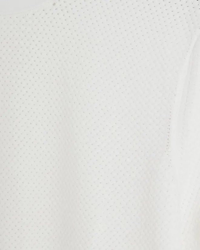 River Island slim fit textured knit t-shirt White Clearance