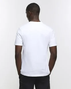 River Island slim fit t-shirt White Online