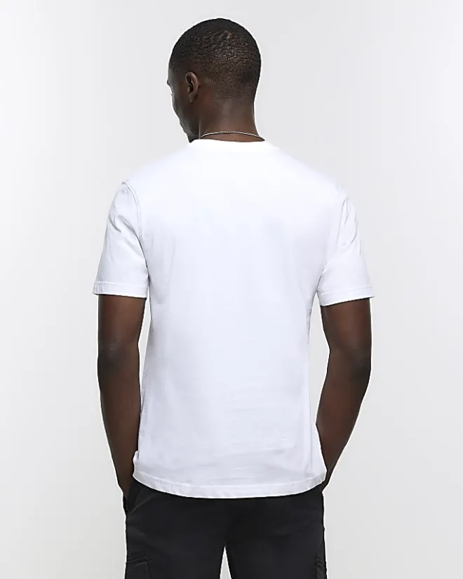 River Island slim fit t-shirt White Online