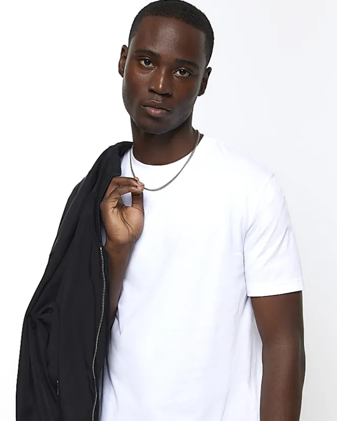 River Island slim fit t-shirt White Online