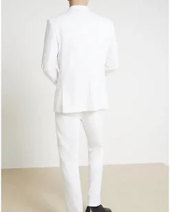 River Island slim fit tuxedo suit jacket White Sale