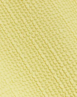 River Island crinkle scoop neck swimsuit Yellow Online