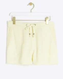 River Island lyocell drawstring shorts Yellow Fashion