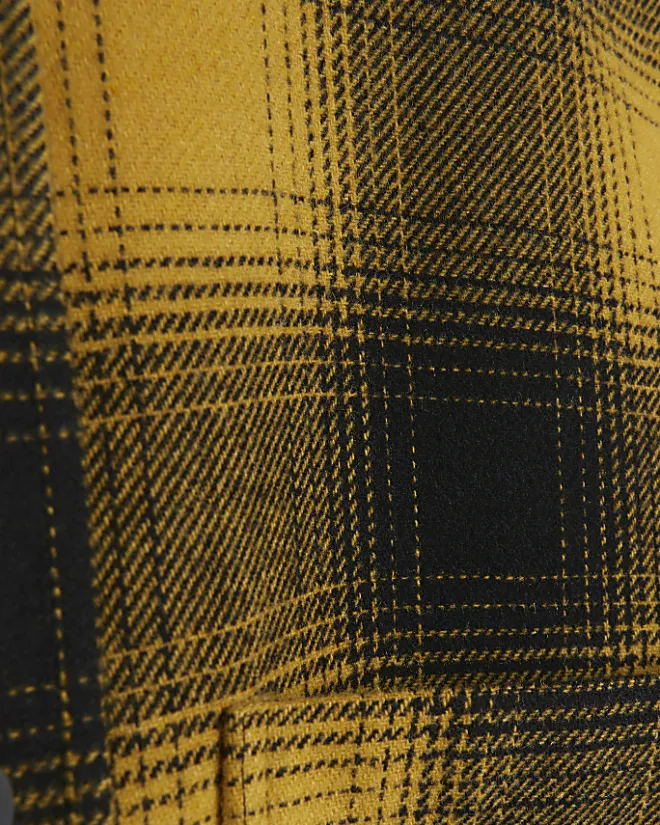 River Island regular fit check shirt Yellow Sale