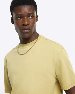 River Island regular fit t-shirt Yellow Hot