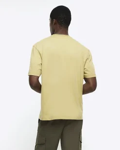 River Island regular fit t-shirt Yellow Hot