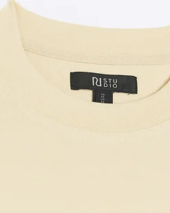 River Island RI Studio oversized fit t-shirt Yellow Sale