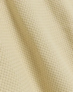 River Island slim fit textured knit polo Yellow Outlet