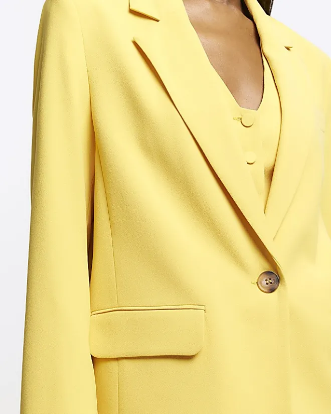 River Island smart blazer Yellow Sale