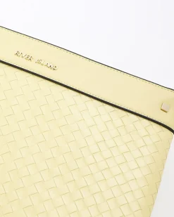 River Island weave pouchette bag Yellow Hot