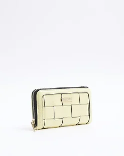 River Island woven purse Yellow Sale