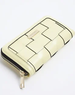 River Island woven purse Yellow Sale